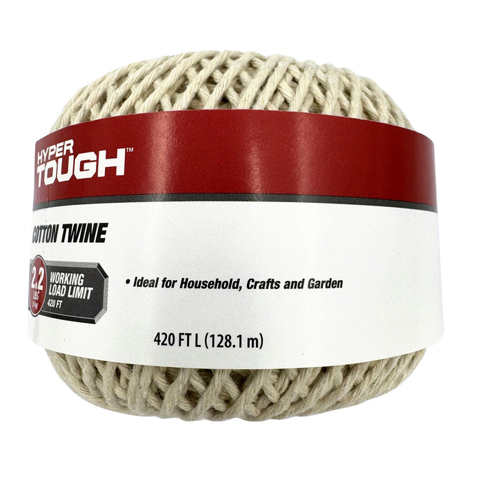 Hyper Tough 420 feet Cotton Household Twine, Natural Color