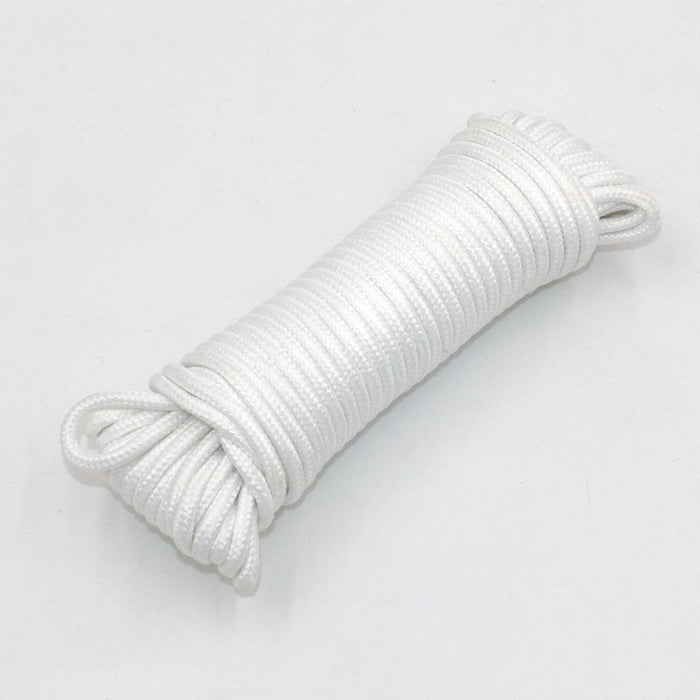 Hyper Tough Diamond Braided Polyester Clothes Line, 3/16 inch x 50 feet, White