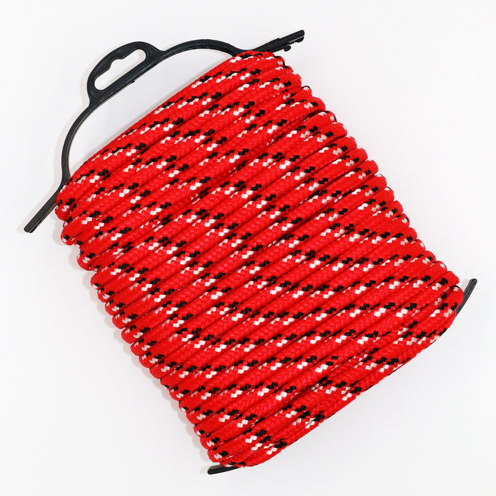 Hyper Tough Polypropylene, Diamond Braided Rope, Red, 1/4 inch x 100 feet