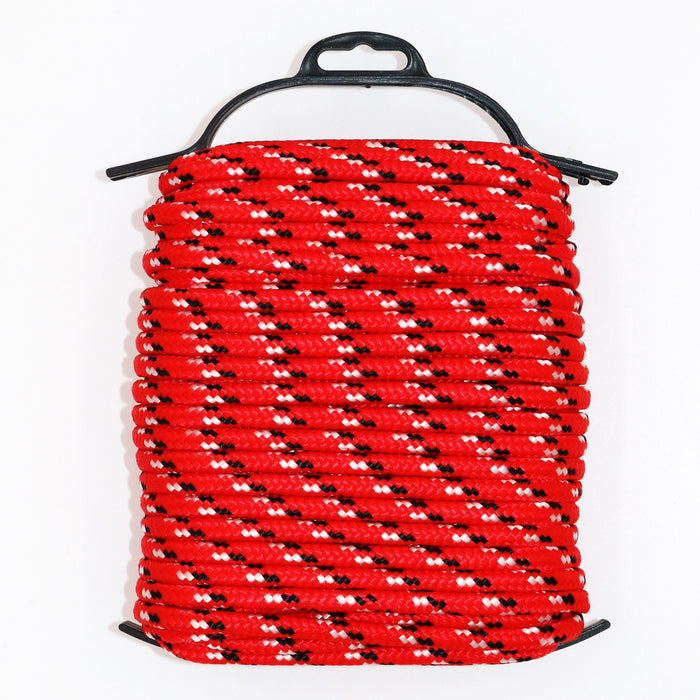 Hyper Tough Polypropylene, Diamond Braided Rope, Red, 1/4 inch x 100 feet