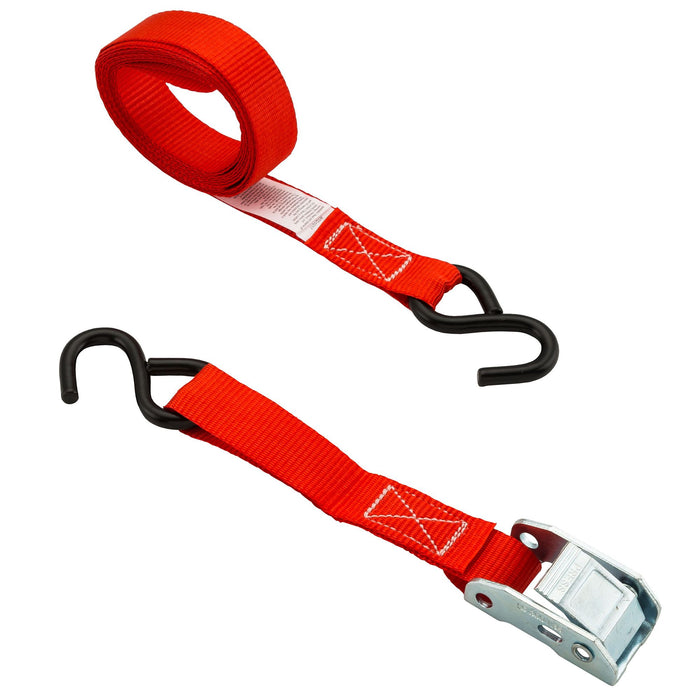 Hyper Tough 10 feet Steel Cambuckle Tie Down 300 lbs, Red, 10.1 oz