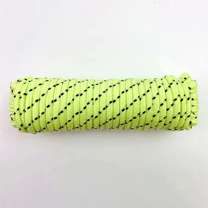 Hyper Tough 1/4 inch x 50 feet Glow-in-Dark Polypropylene Rope, Green