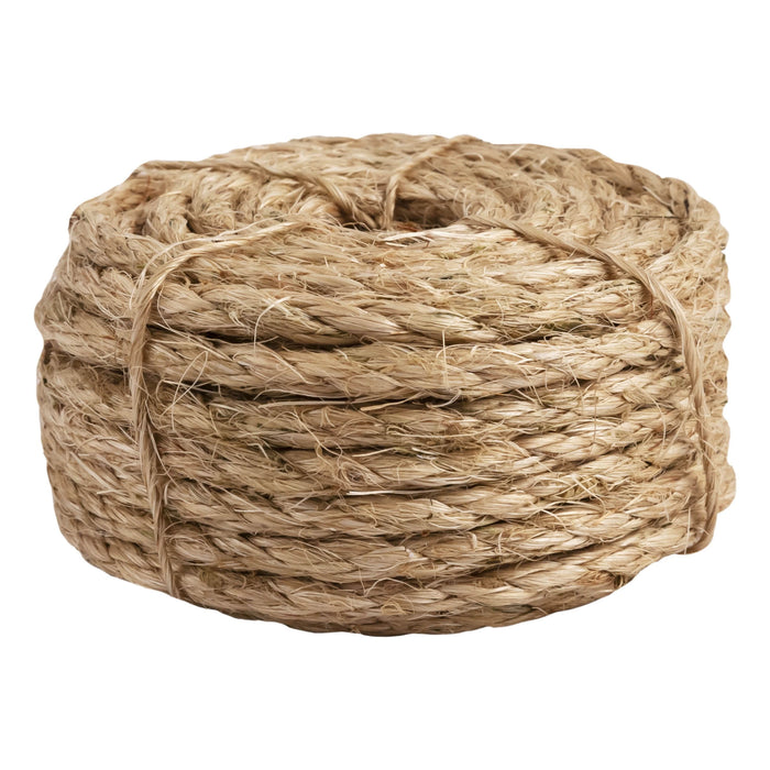 Hyper Tough Item# 8025L-4HT, Sisal Twisted 3/8" x 50' Natural Color Fiber Rope. 1 Each