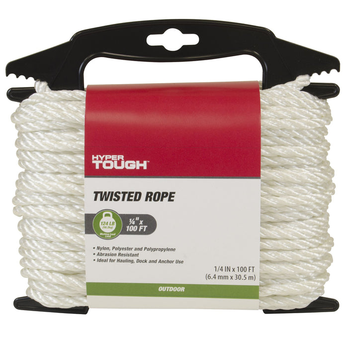 Hyper Tough 1/4" x 100' Nylon Twisted Rope