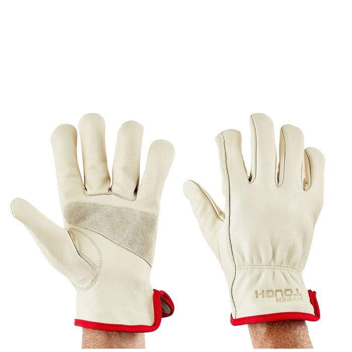 Hyper Tough Premium Full Grain Leather Glove, Beige