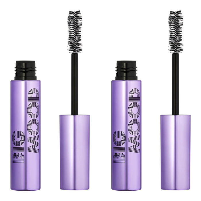 e.l.f. Big Mood Mega Volume & Lifting Mascara, Black - 2 Pack