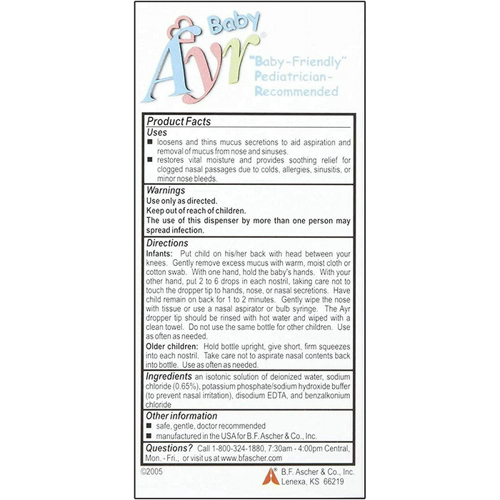 Ayr Baby Saline 0.65 30Ml  Nsl Drop