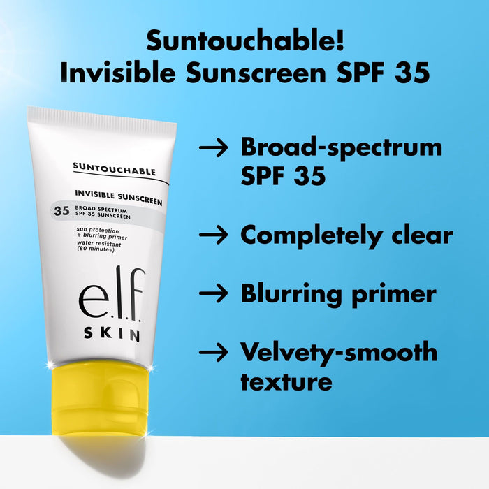 e.l.f. SKIN Suntouchable Invisible Sunscreen SPF 35, 1.7 fl oz