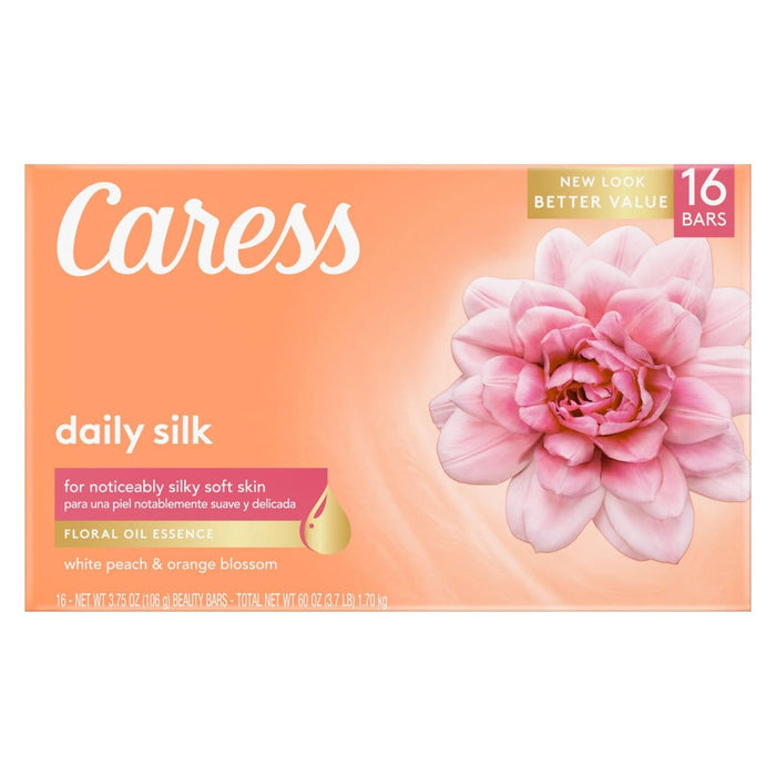 Caress Silkening Beauty Bar Daily Silk 3.75 Ounce (16 Count)