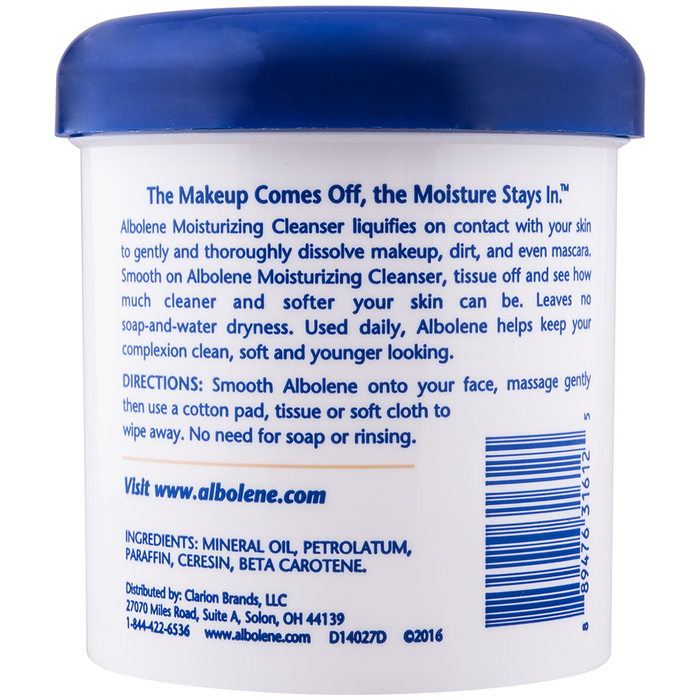 Albolene Moisturizing Cleanser Cream, Fragrance Free, 12 Oz