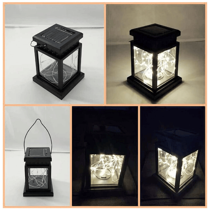 2 Pack Outdoor Hanging Solar Lights, LED Fairy Lights Waterproof Solar Lantern Outdoor for Balcony Garden Courtyard Patio Decoration (Warm White)