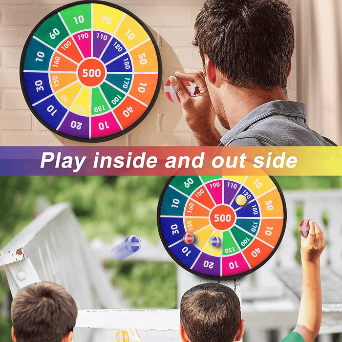 Dart Board for Kids, Kids Dart Board Set with Hook, 28.7 inch Foldable Board Games Christmas Birthday Gift for Boys Girls Ages 3-Year-Old and Up