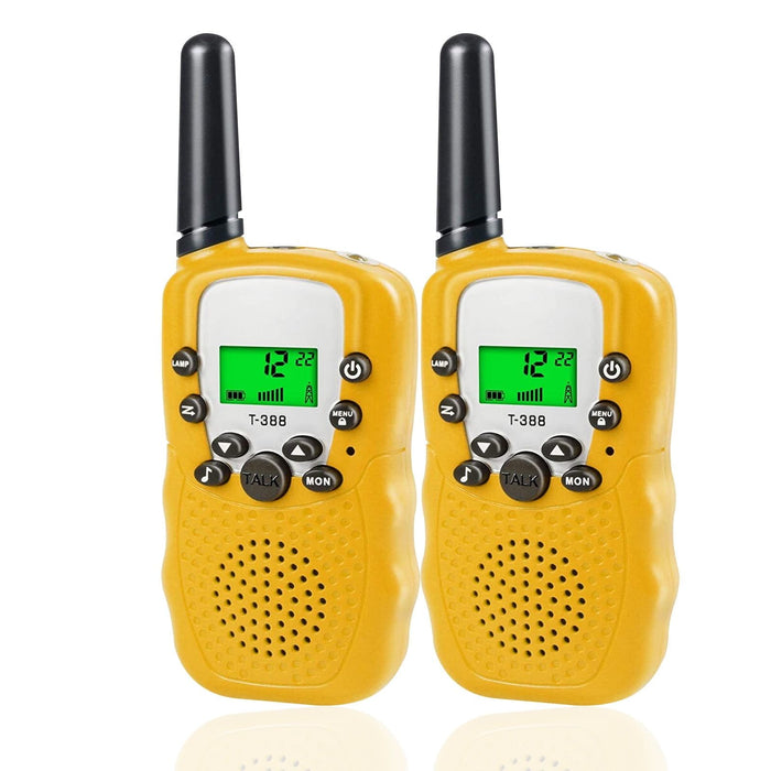 Walkie Talkie for Kids, 3 Miles Range Walky Talky Toys Stocking Stuffers Gifts for 3-12 Year Old Girls Boys Outdoor Adventures, 2 Pack, Yellow