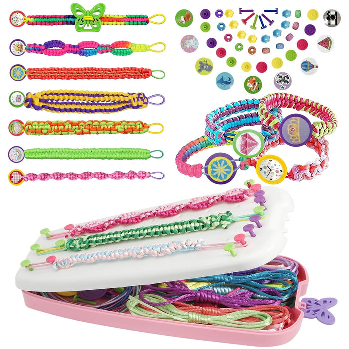 Girls Friendship Bracelet Making Kit, DIY Art Carfts Toy for Girls Age 8-12, 189 Pcs Friendship Jewelry Making Set for Christmas Birthday Gifts (Powdered White)