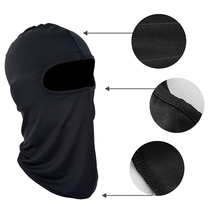 Winter Face Mask for Men & Women, 2 Pack Black Windproof Ski Mask, Outdoor Cycling Skateboard Balaclava Face Mask