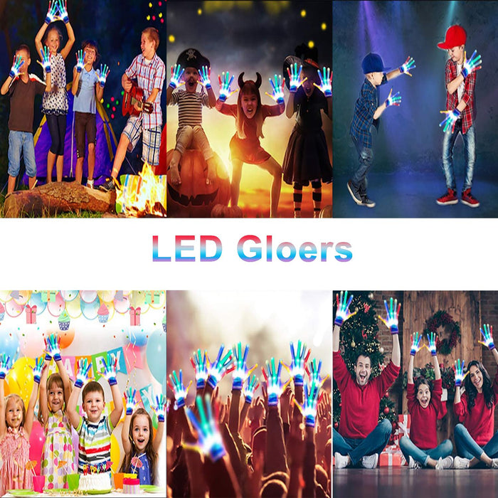 LED Gloves, Flashing LED Finger Light Gloves for Kids Adults, Easter Stuffers Flashing Toys for Age 3-12 Boys Girls Birthdays Christmas Gifts (1 Pair)	18594