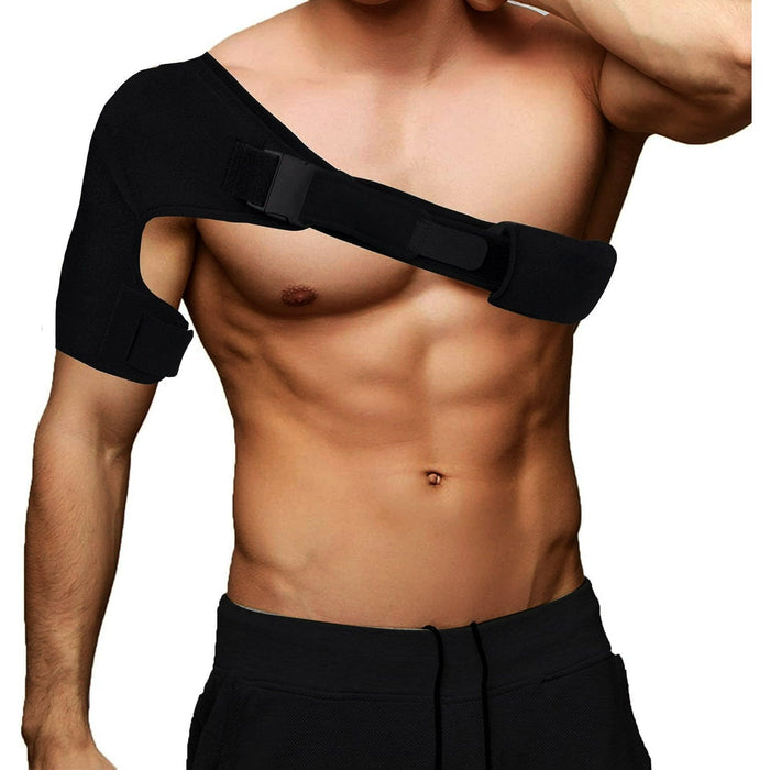 Shoulder Support Brace for Men and Women, Adjustable Shoulder Stability Brace with Pressure Pad. Should Compression Sleeve for Shoulder Injuries, Rotator Cuff, AC Joint