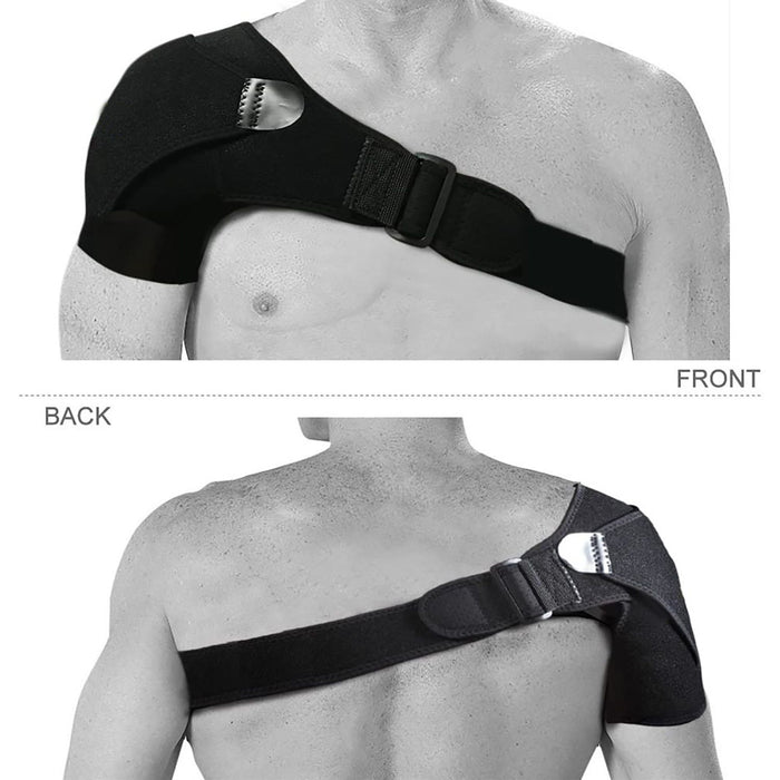 Shoulder Support Brace for Men and Women, Adjustable Shoulder Stability Brace with Pressure Pad. Should Compression Sleeve for Shoulder Injuries, Rotator Cuff, AC Joint