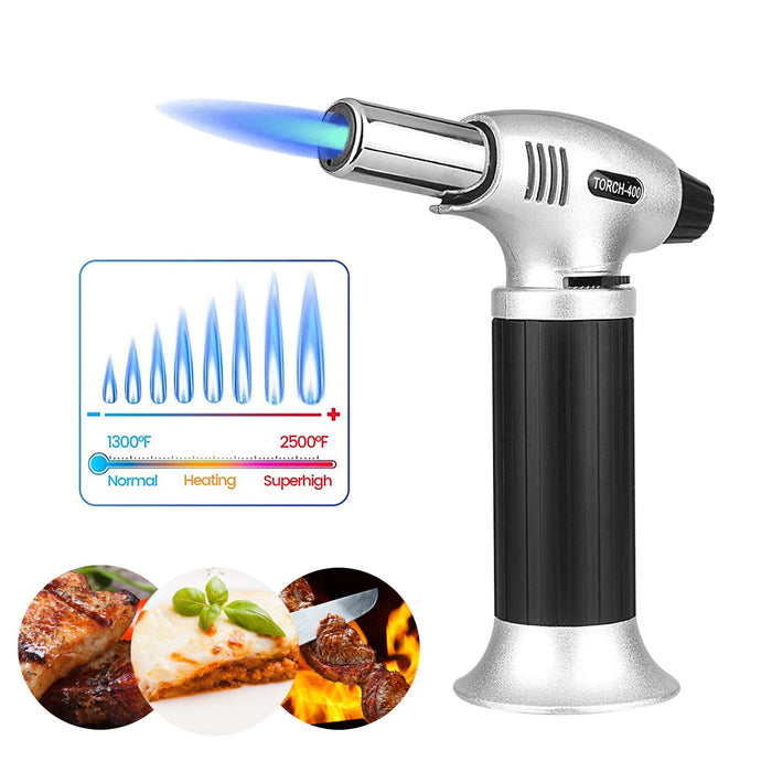 Kitchen Torch, Refillable Butane Torch Lighter, Culinary Blow Torch for Cooking Baking, Desserts, BBQ, DIY Soldering