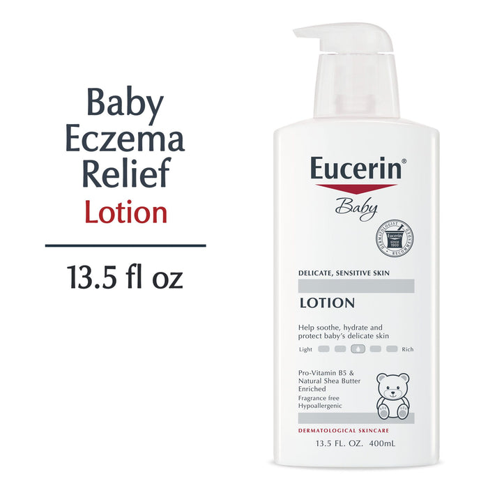 Eucerin Baby Lotion, Fragrance Free, 13.5 fl oz Bottle