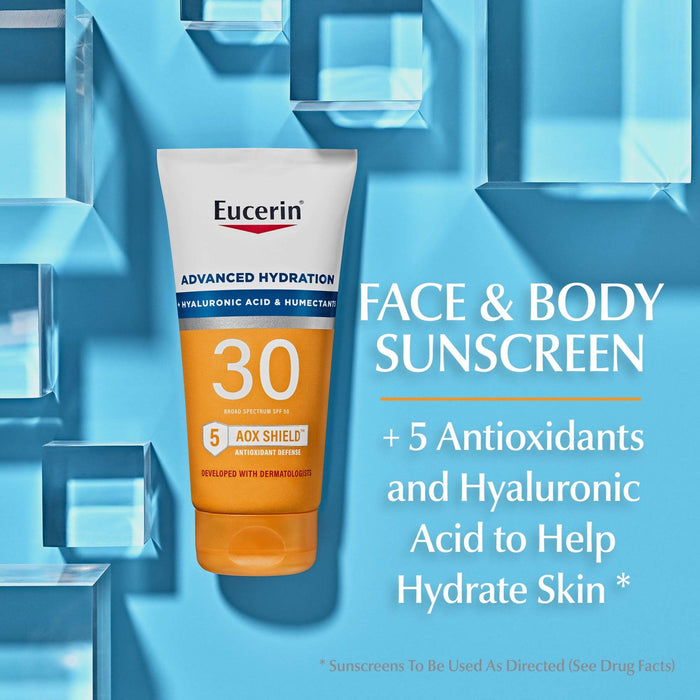 Eucerin Sun Advanced Hydration Sunscreen Lotion, SPF 30, 5 fl oz Tube