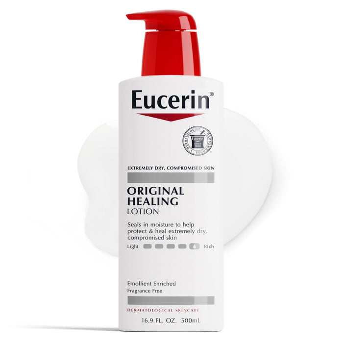 Eucerin Original Healing Body Lotion, Fragrance Free, 16.9 fl oz Bottle