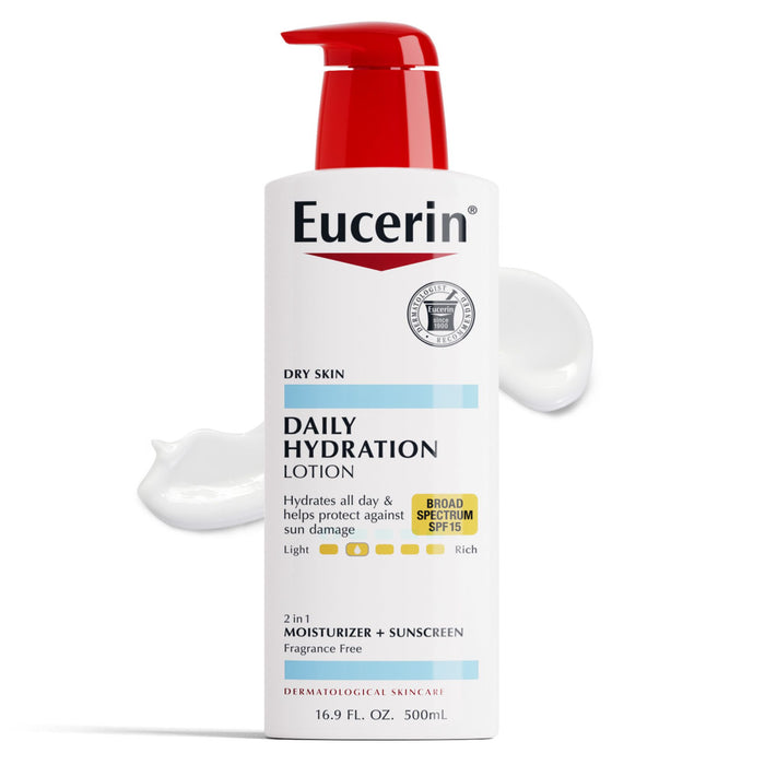 Eucerin Daily Hydration Broad Spectrum SPF 15 Body Lotion, 16.9 Fl Oz