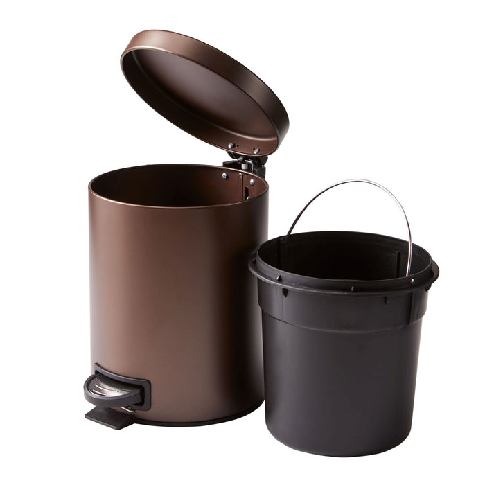 Better Homes & Gardens Bronze SS 1.3 Gallon Metal Bathroom Waste Basket