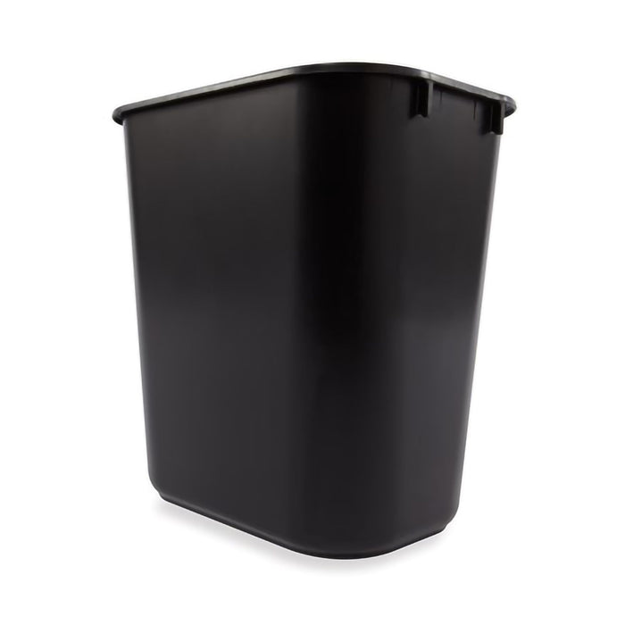Deskside LLDPE Trash Can Black 13-5/8 Quart / 3.25 gal.