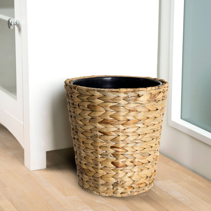 Better Home & Gardens Water Hyacinth 1.8 Gallon Wastebasket with Removable Liner, Natural