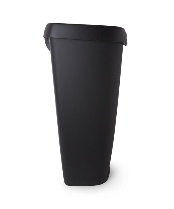 Umbra 13 gal Brim Plastic Step Soft Close Lid Kitchen Trash Can, Black