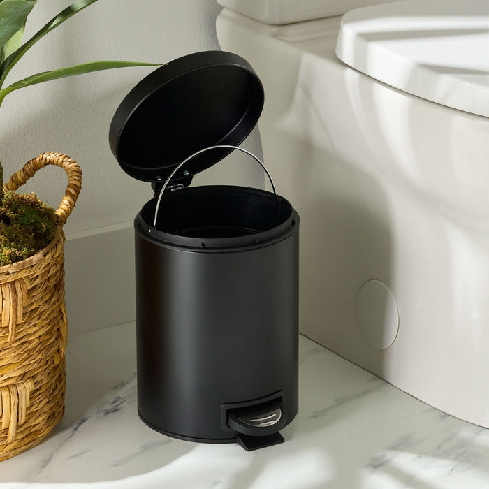 Better Homes & Gardens SS 1.3 Gallon Metal Bathroom Waste Basket