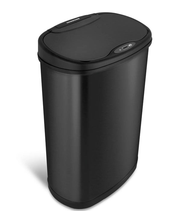 Nine Stars 13.2 Gallon Trash Can, Motion Sensor Kitchen Trash Can, Black Stainless Steel