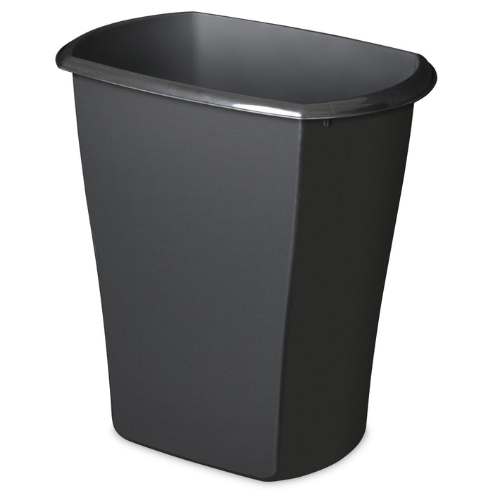 Sterilite 10 Gallon Rectangular Trash Can, Plastic, Kitchen, Black Trash Can