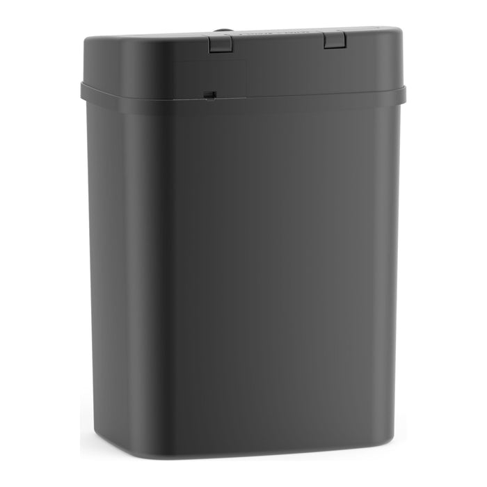 Nine Stars 3.2 Gallon Trash Can, Plastic Touchless Bathroom Trash Can, Black