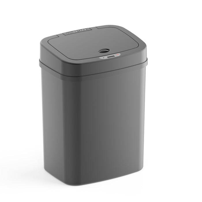 Nine Stars 3.2 Gallon Trash Can, Plastic Touchless Bathroom Trash Can, Black