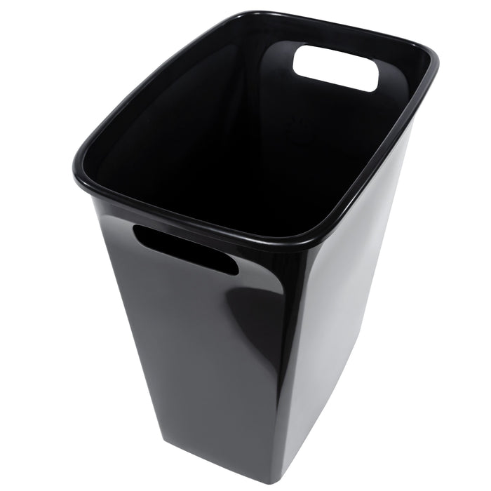 Hefty 8.8 Gallon Trash Can, Plastic Handled Office Trash Can, Black