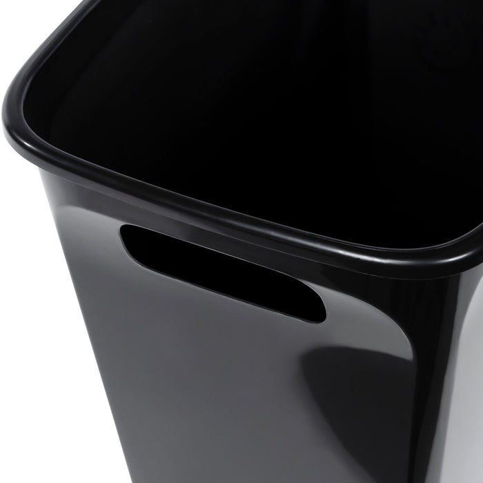 Hefty 8.8 Gallon Trash Can, Plastic Handled Office Trash Can, Black