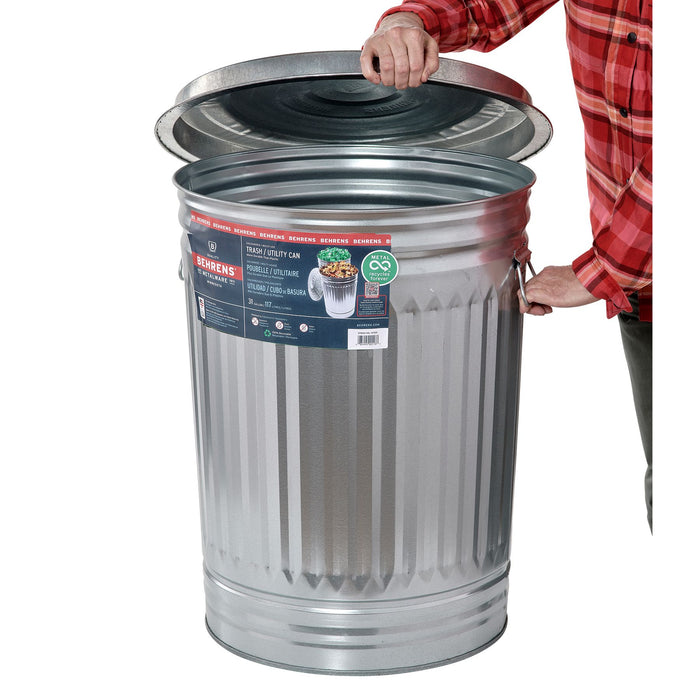 Behrens 31-Gallon Steel Trash Can