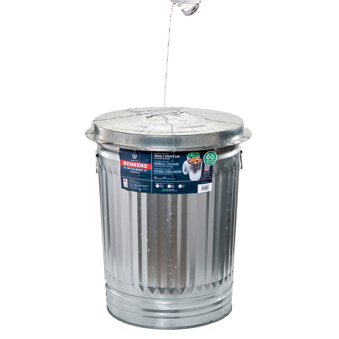 Behrens 31-Gallon Steel Trash Can