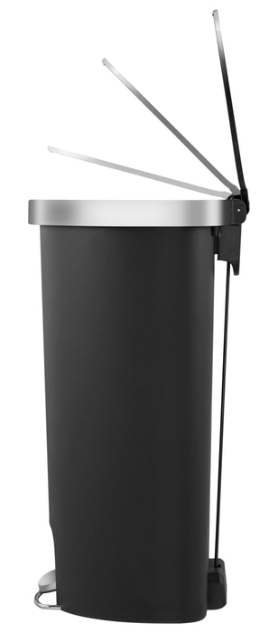 Better Homes & Gardens 14.5 Gallon Trash Can, Plastic Step On Kitchen Trash Can, Black