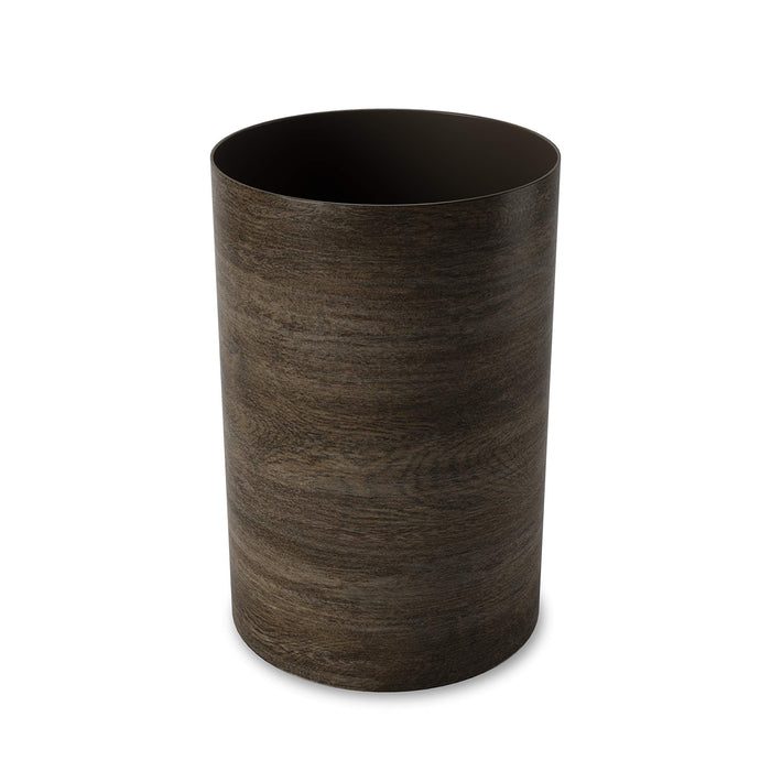 Umbra 4.75 gal Treela Plastic Open Top Bathroom Trash Can, Barnwood