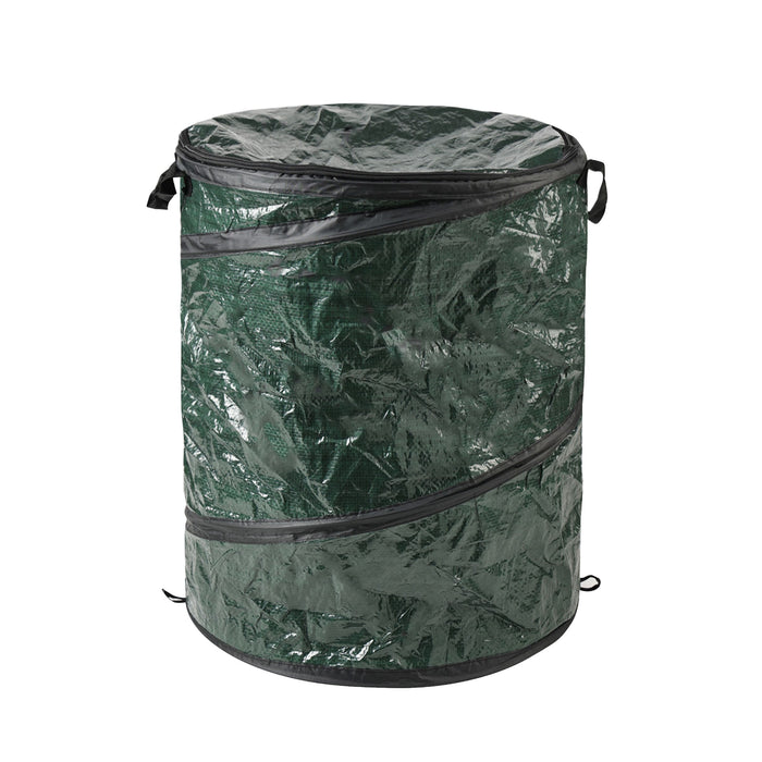 33-Gallon Outdoor Pop-Up Garbage Can - Collapsible Trash Can and Trash Bag Holder for Yard Waste Bags and Leaf Bags by Wakeman Outdoors