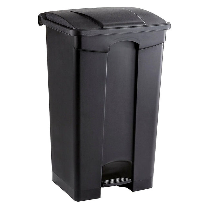 Large Capacity Plastic Step-On Receptacle, 23Gal, Black