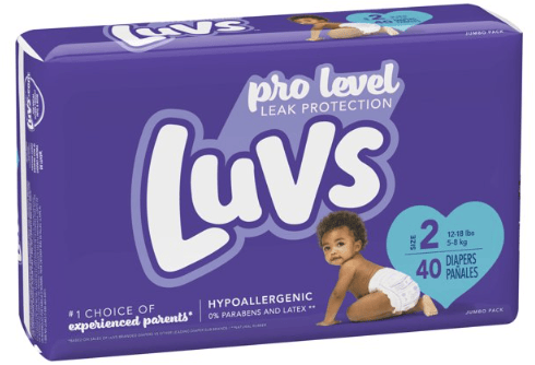 Luvs Pro Level Leak Protection Diapers Size 2, 40 Count