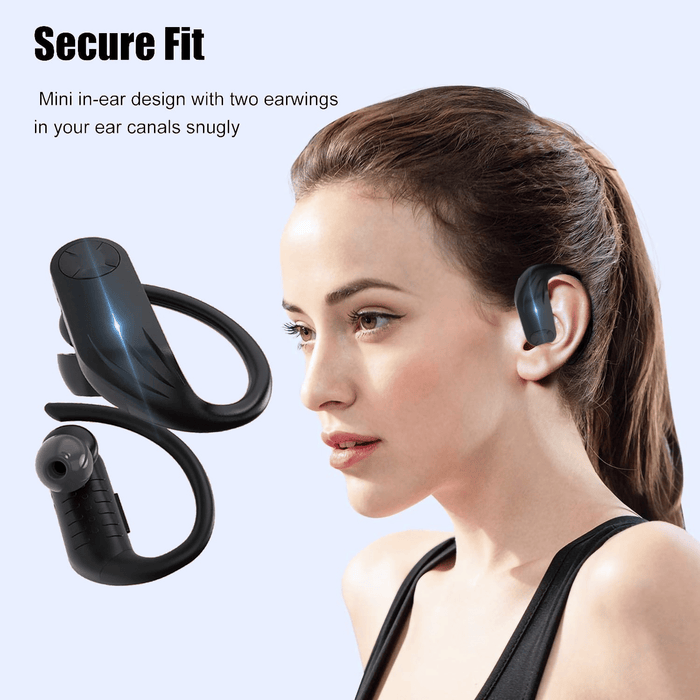 Wireless Earbuds Bluetooth Headphones, 5.0 Built-in Mic in Ear Running Headset with Earhooks Charging Case, Wireless Sport Earphones Compatible with iPhone Samsung Android for Working/Travel/Sports