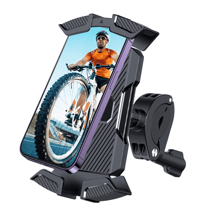 Bike Phone Holder, Rotatable Motorcycle Phone Mount, Handlebar Bicycle Scooter Phone Clamp Compatible with 4.7" to 6.8" Smartphones