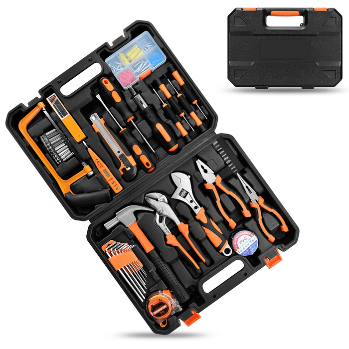 Household Hand Tool Set, 148 Piece Basic Hand Tool Kit with Durable Toolbox for Men Women, Complete Tool Set for Home Repairing and DIY Projects