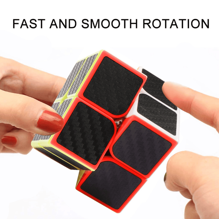 Speed Cube Set, 2x2x2 Magic Carbon Fiber Cube Bundle, Smooth Cube Toy Gift for Kids Adult