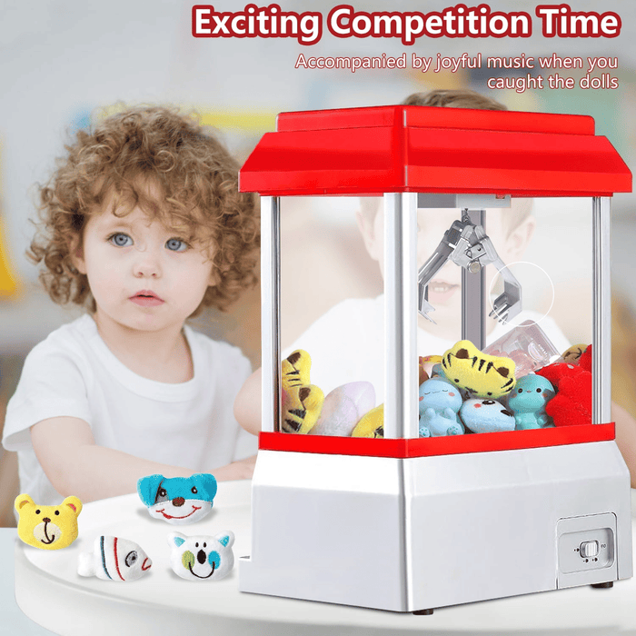 Claw Machine Arcade Toy with Sound, Mini Candy Dispenser Vending Game for Kids, Cool Fun Claw Machine Perfect Christmas & Birthday Gifts for Kids, Ages 3+